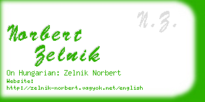 norbert zelnik business card